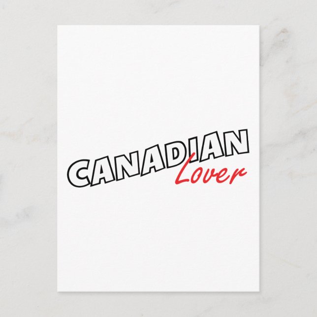 Cartão Postal Lover Canadense (Frente)