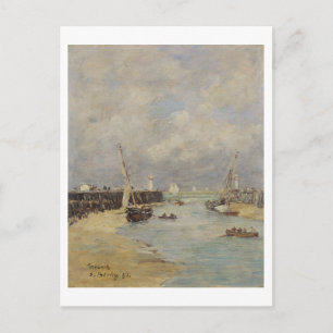 Cartão Postal Low Tide at Trouville, 1895 (óleo no painel)