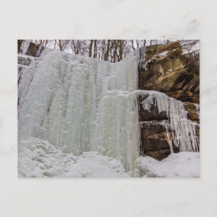 Cartão Postal Lower Dundee Falls Frozen em inverno, Dundee, Ohio