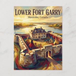 Cartão Postal Lower Fort Garry Canadá