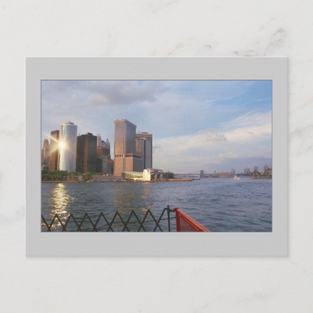 Cartão postal 'Lower Manhattan at Sunset' (Frente)