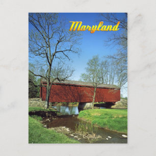 Cartão Postal Loys Station Covered Bridge, Maryland