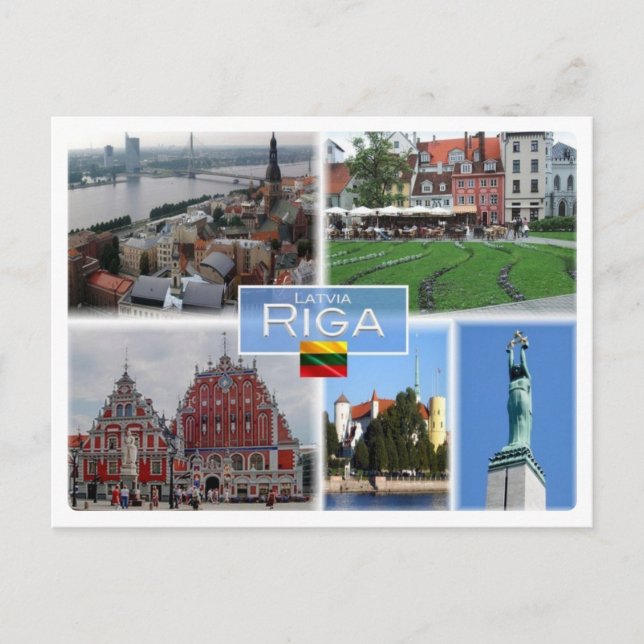 Cartão Postal LT Lituânia - Riga Latvia Lietuva - (Frente)