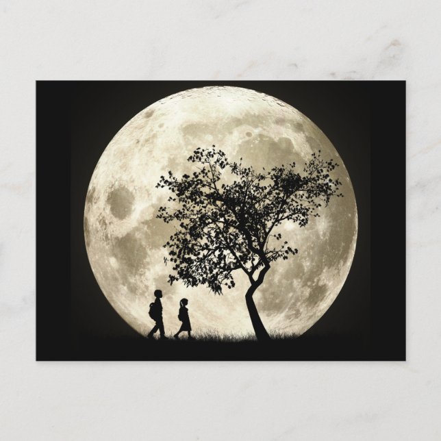 Cartão Postal Lua cheia (Frente)