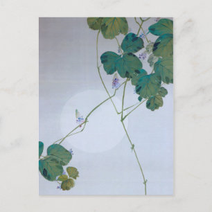 Cartão Postal Lua cheia e Flor Kudzu, Watanabe Seitei
