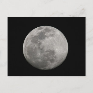 Cartão Postal Lua cheia em preto e branco. Crédito: Arthur