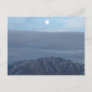 Cartão Postal Lua Cheia Sobre O Monte Olimpo Utah