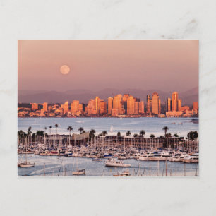 Cartão Postal Lua cheia sobre San Diego