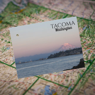 Cartão Postal Lua Cheia Sobre Tacoma, Viagem de Washington