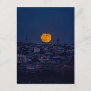 Cartão Postal Lua cheio acima de Yerevan