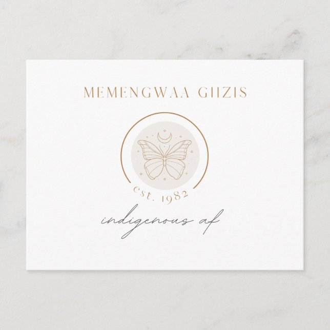 Cartão Postal Lua da borboleta (Frente)