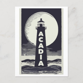Cartão Postal Lua de Farol do Parque Nacional Acadia