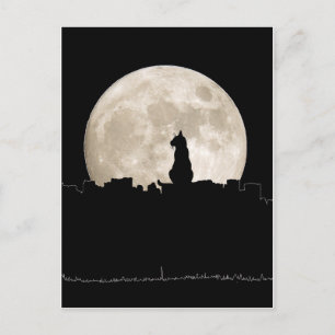 Cartão Postal Lua de Gato de Rua