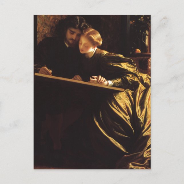 Cartão Postal Lua de mel do pintor por Lord Frederic Leighton (Frente)