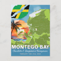 Lua de Mel Romântica Mapa de Montego Bay Jamaica