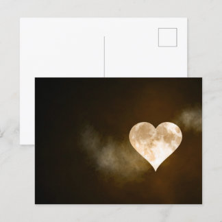 Cartão Postal Lua do Coração do cheio