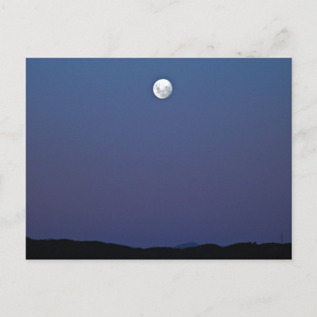 Cartão Postal Lua e céu azul (Frente)