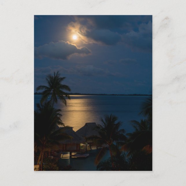 Cartão Postal Lua em bora bora bora (Frente)
