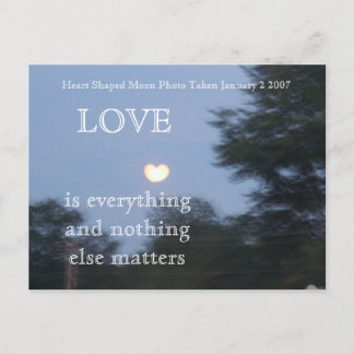 Cartão postal Lua em forma de coração