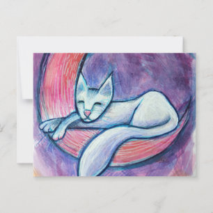 Cartão Postal Lua Gata Branca