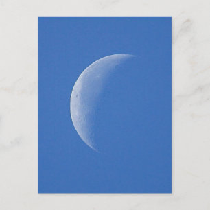 Cartão Postal Lua no céu azul