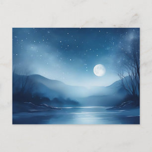 Cartão Postal Lua-Relida Águas Um Sonho Noturno
