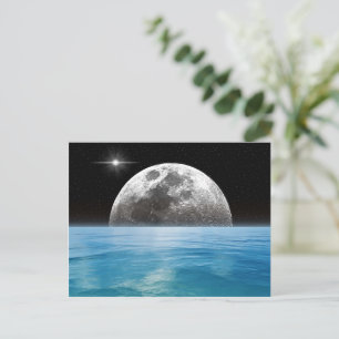 Cartão Postal Lua Sobre o Oceano