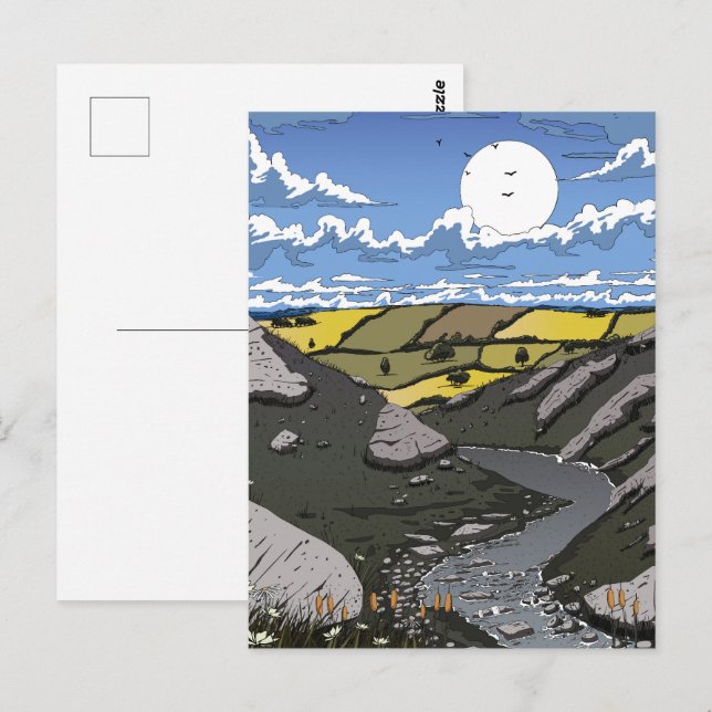 Cartão Postal Lua Sobre o Vale (Frente/Verso)