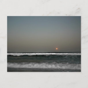 Cartão Postal Lua Sobre Ondas