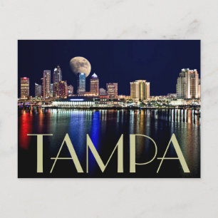 CARTÃO POSTAL LUA SOBRE TAMPA BAY!