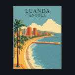 Cartão Postal Luanda, Angola Beach Viagens vintage Art<br><div class="desc">Experimente a vibrante cidade de Luanda, Angola, com este cartão postal vintage captando seu belo cenário costeiro ao longo do Atlântico, do horizonte moderno e do rico patrimônio cultural. Conhecido pela sua mistura de arquitetura colonial, mercados vivos e promenada Marginal, Luanda oferece uma experiência urbana africana única. Este postal retrô-estilo...</div>
