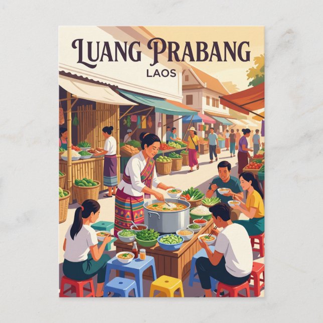 Cartão Postal Luang Prabang Laos (Frente)
