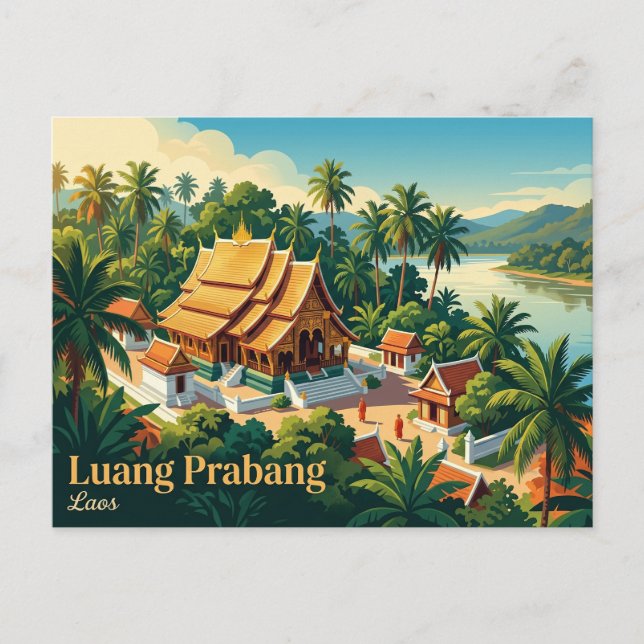 Cartão Postal Luang Prabang Laos (Frente)