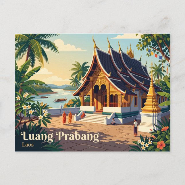 Cartão Postal Luang Prabang Laos (Frente)