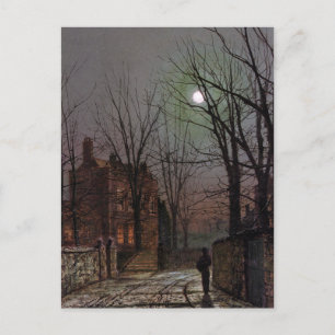 Cartão Postal Luar por John Atkinson Grimshaw