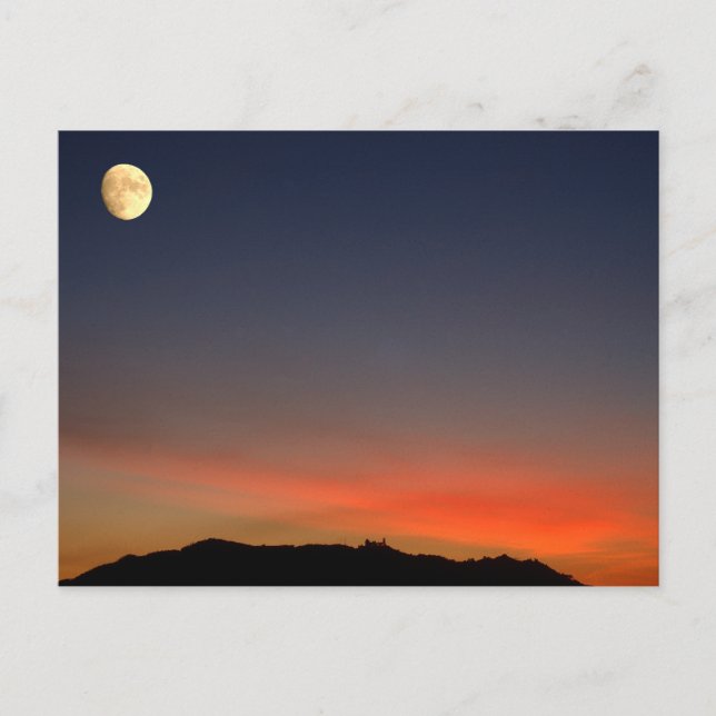 Cartão Postal Luar sobre o sol (Frente)