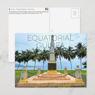 Cartão Postal Luba, Postcard de Viagem da Guiné Equatorial