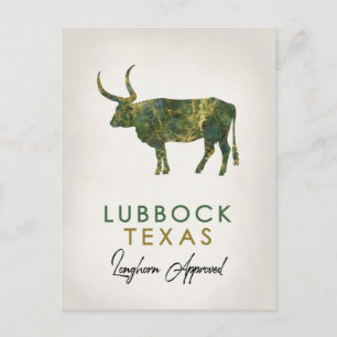 Cartão Postal Lubbock Texas Dark Marble