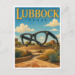 Cartão Postal Lubbock Texas Holly Glasses GeoSaga