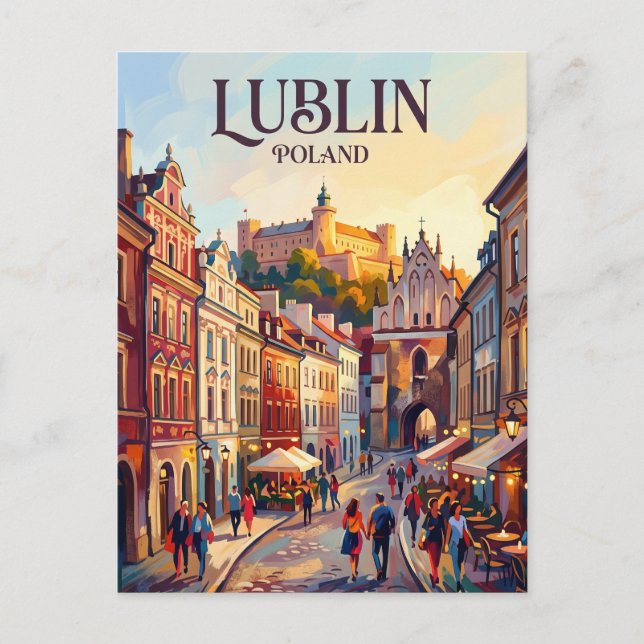 Cartão Postal Lublin Polônia (Frente)