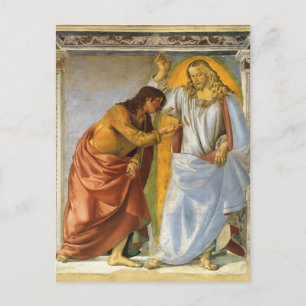 Cartão Postal Luca Signorelli: Cristo e a dúvida Thomas