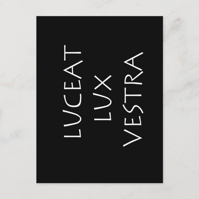 Cartão Postal Luceat lux vestra (Frente)