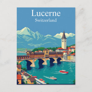 Cartão Postal Lucerna, Suíça Viagem Paisagem Alpina