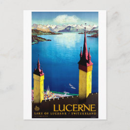 Cartão Postal Lucerna, torres da cidade, paisagem, vista para o 
