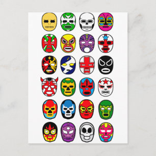Cartão Postal Lucha Libre Luchador Luta Máscaras mexicanas