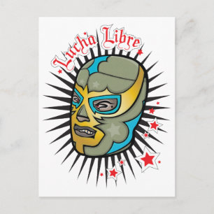 Cartão Postal Lucha Libre Máscara de Luta Mexicana