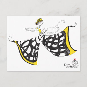 Cartão Postal Lúcia - Senhora Borboleta