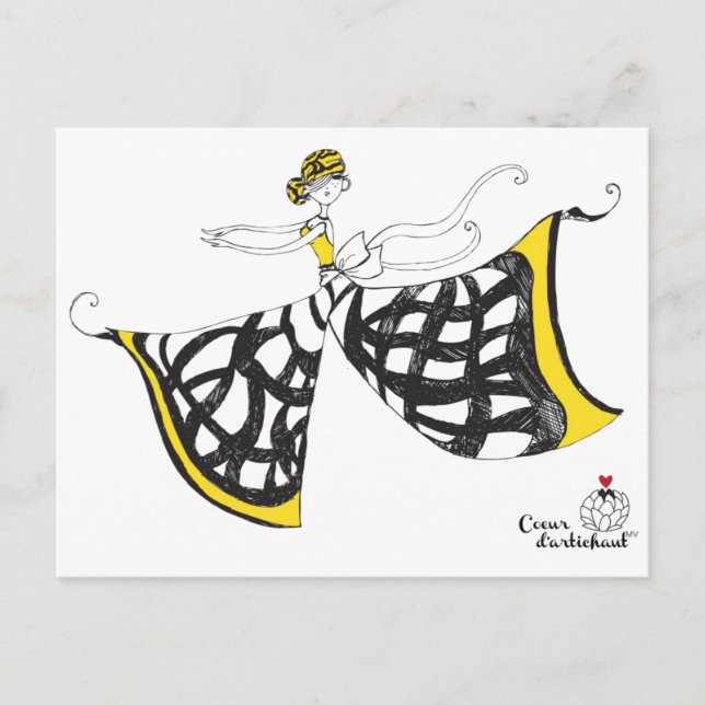 Cartão Postal Lúcia - Senhora Borboleta (Frente)