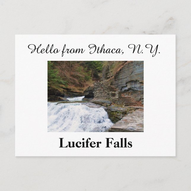 CARTÃO POSTAL LUCIFER FALA NA ITHACA NOVA YORK (Frente)