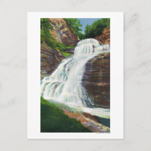 Cartão Postal Lucifer Falls View em Robert H. Treman